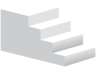 White Stairs Transparent PNG Clip Art Image