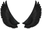 Wings Black PNG Transparent Clipart