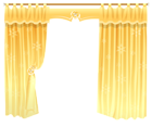 Yellow Curtains Transparent PNG Clipart