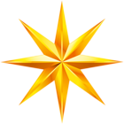 Yellow Decorative Star PNG Clip Art Image