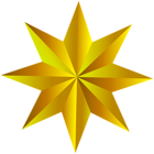 Yellow Star Decor PNG Clipart