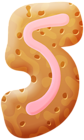 Biscuit Number Five PNG Clipart Image