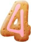 Biscuit Number Four PNG Clipart Image
