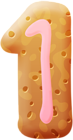 Biscuit Number One PNG Clipart Image