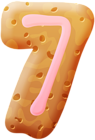 Biscuit Number Seven PNG Clipart Image