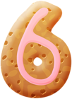 Biscuit Number Six PNG Clipart Image