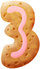 Biscuit Number Three PNG Clipart Image