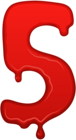 Bloody Number Five PNG Clip Art Image