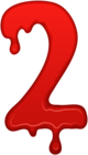 Bloody Number Two PNG Clip Art Image