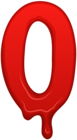 Bloody Number Zero PNG Clip Art Image