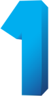 Blue Number One Transparent PNG Clip Art Image