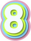 Bright Number Eight PNG Clipart