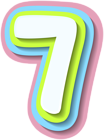 Bright Number Seven PNG Clipart