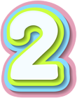 Bright Number Two PNG Clipart