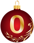 Christmas Ball Number Zero Transparent PNG Clip Art Image