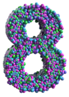 Colorful Number Eight Transparent PNG Clip Art Image
