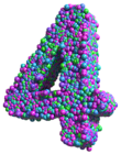 Colorful Number Four Transparent PNG Clip Art Image