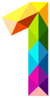 Colourful Triangles Number One PNG Clipart Image