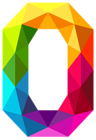 Colourful Triangles Number Zero PNG Clipart Image