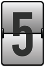 Counter Number Five PNG Clipart Image