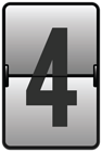 Counter Number Four PNG Clipart Image