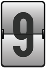 Counter Number Nine PNG Clipart Image
