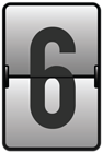Counter Number Six PNG Clipart Image