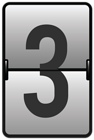 Counter Number Three PNG Clipart Image