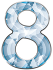 Crystal Number Eight PNG Clipart Image