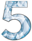 Crystal Number Five PNG Clipart Image