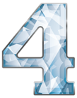 Crystal Number Four PNG Clipart Image