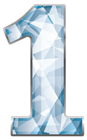 Crystal Number One PNG Clipart Image