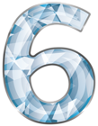 Crystal Number Six PNG Clipart Image