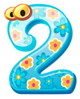 Cute Number Two PNG Clipart Image