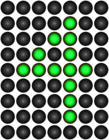 Digital Number Four Green PNG Clip Art Image