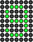 Digital Number Nine Green PNG Clip Art Image