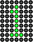 Digital Number One Green PNG Clip Art Image