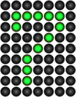 Digital Number Seven Green PNG Clip Art Image