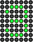 Digital Number Three Green PNG Clip Art Image