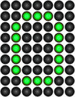 Digital Number Zero Green PNG Clip Art Image
