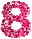 Eight 8 Number Pink PNG Clip Art