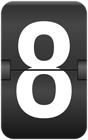 Eight Counter Number Clip Art Image