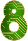 Eight Cyber Number Transparent Image