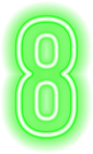Eight Green Neon PNG Clipart