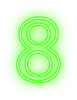 Eight Neon Green PNG Clip Art Image
