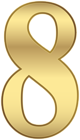 Eight Number Gold Transparent Image