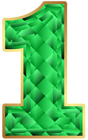 Emerald Number One PNG Clip Art Image