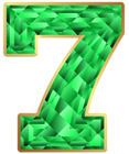 Emerald Number Seven PNG Clip Art Image