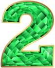 Emerald Number Two PNG Clip Art Image