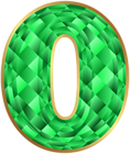Emerald Number Zero PNG Clip Art Image